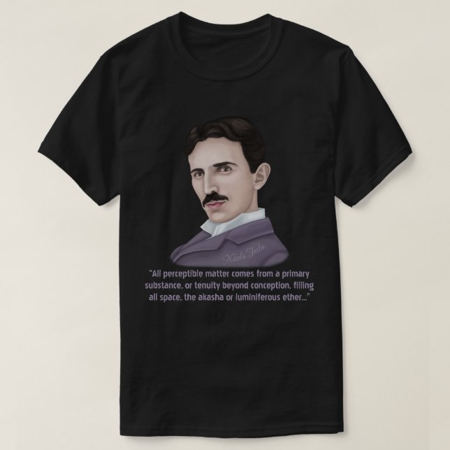 Camiseta Nikola Tesla (Frente do Design)