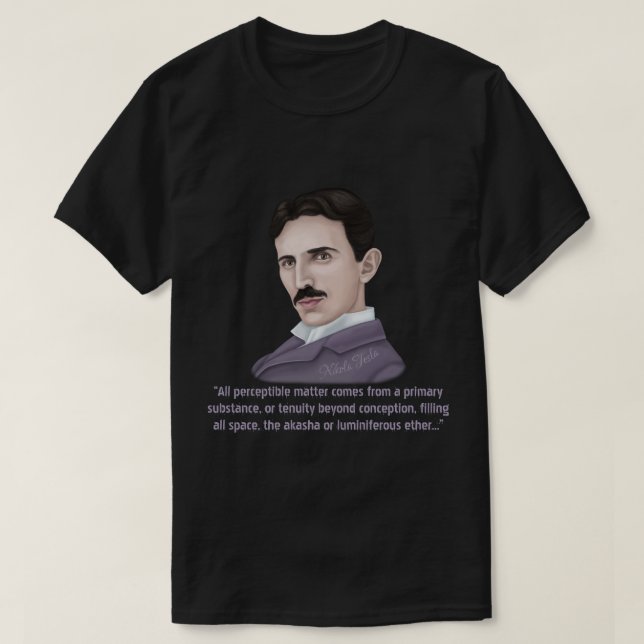 Camiseta Nikola Tesla (Frente do Design)