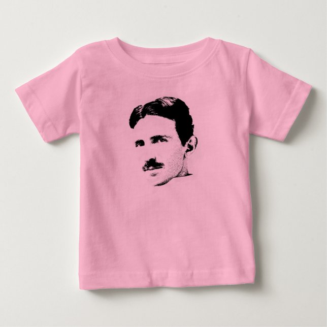 Camiseta Nikola Tesla bebé (Frente)