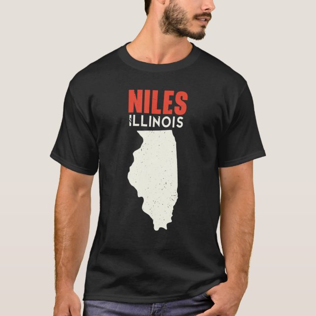 Camiseta Niles Illinois EUA State America Viagem Illinoisan (Frente)