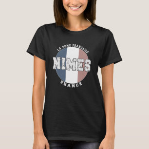 Camiseta Nimes France, Vintage, bandeira francesa
