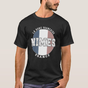 Camiseta Nimes France, Vintage, bandeira francesa