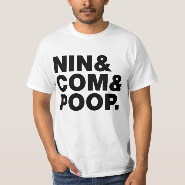 CAMISETA NIN & COM & POOP. (Frente)