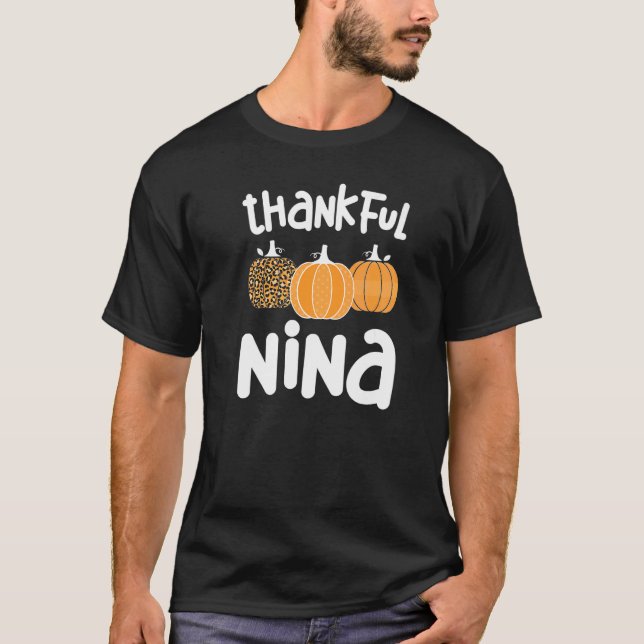 Camiseta Nina Avó de Ação de Graças Nina Avô (Frente)