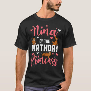 Camiseta Nina Da Família Aniversário Princesa Sloth Bday Ce
