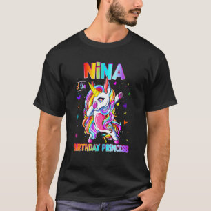 Camiseta Nina Do Aniversário Princesa Garota Dabbing Unicor