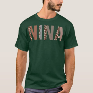 Camiseta Nina Leopard Imprima Mãe Dia de as mães Engraçado