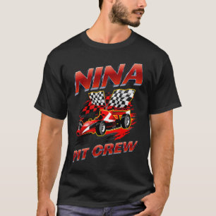 Camiseta Nina Pit Crew Race Car Festa de aniversário Famil