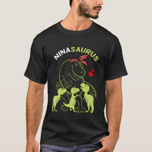Camiseta Ninasaurus Nina Tyrannosaurus Dinossaur Mãe da