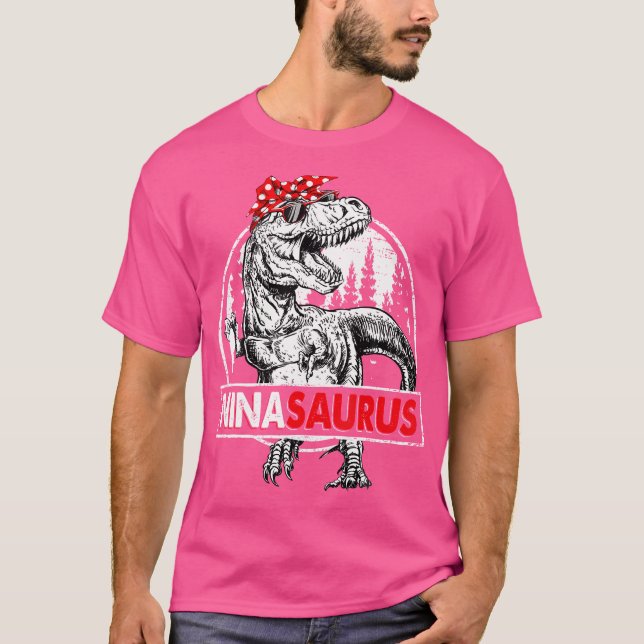 Camiseta Ninasaurus T Rex Dinossaur Nina Saurus Dia de as m (Frente)