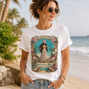 Camiseta Ninfas da Ilha Tropical Espiritual Oceano Fantasia