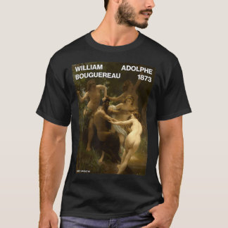 Camiseta Ninfas e Satyr u2013 WilliamAdolphe Bouguereau 