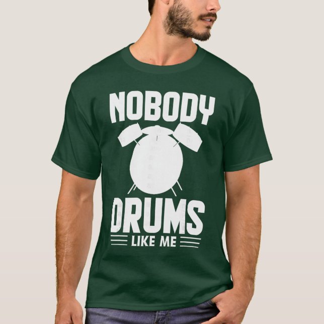 Camiseta Ninguém Bate como Eu Conjunto de Tambores Percussã (Frente)