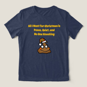 Camiseta Ninguém Batendo Humor Natalino Toalete Engraçado