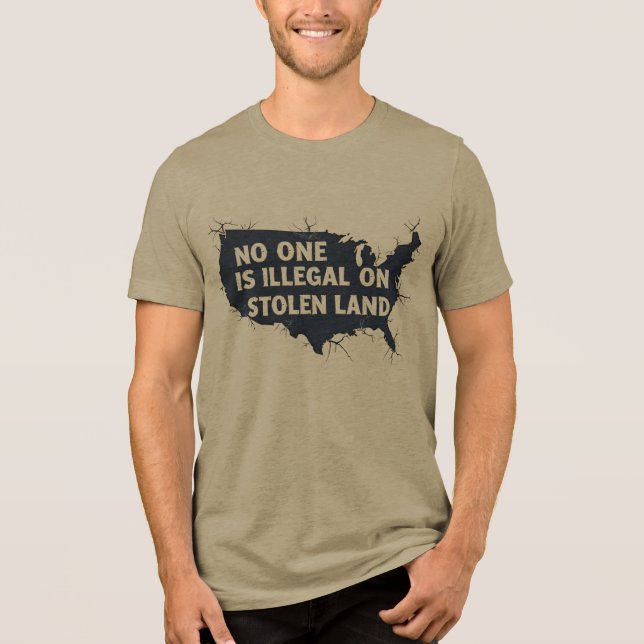 Camiseta NINGUÉM É ILEGAL EM TERRA ROUBADA - Diversidade do (Frente)