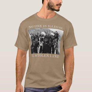 Camiseta Ninguém é ilegal em terra roubada, nativo american