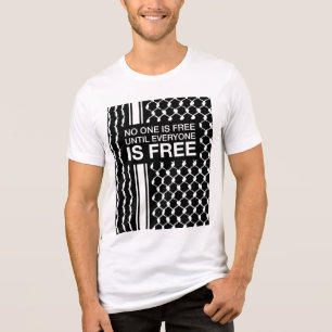 Camiseta Ninguém É Livre Até Que Todos Sejam Palestina Kufi