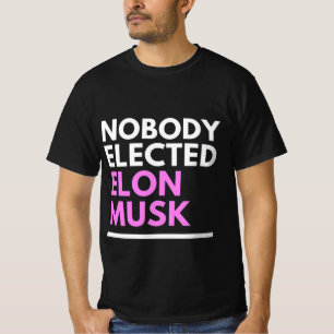 Camiseta Ninguém Eleito Elon Musk Pnk Mens
