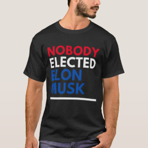 Camiseta Ninguém Eleito Elon Musk Rwb Mens
