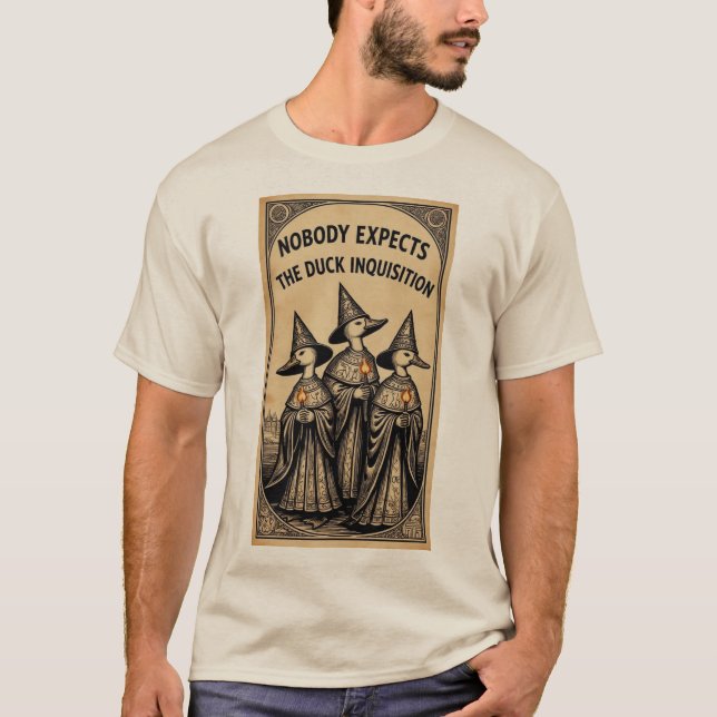 CAMISETA NINGUÉM ESPERA A INQUISIÇÃO DO PATO (Frente)