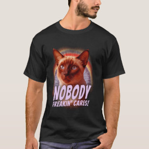 Camiseta Ninguém Liga Pra Isso Gato Engraçado Retro Amante 