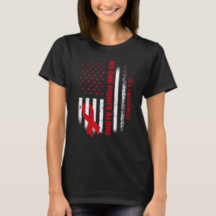 Camiseta Ninguém luta contra o ALS sozinho EUA Bandeira Ver