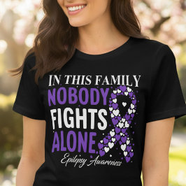 Camiseta Ninguém Luta Sozinho Família Epilepsia