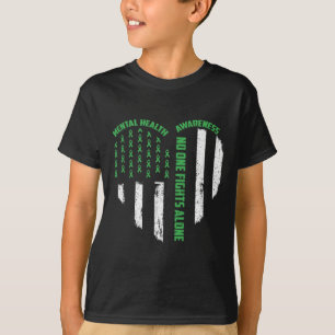 Camiseta Ninguém Luta Usa Bandeira Coração Sozinha Saúde Me