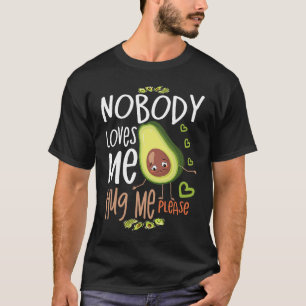 Camiseta Ninguém me ama Abraçar-me, por favor, de verduras,
