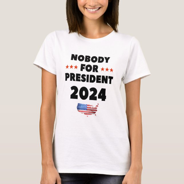 Camiseta Ninguém para Presidente 2024 (Frente)
