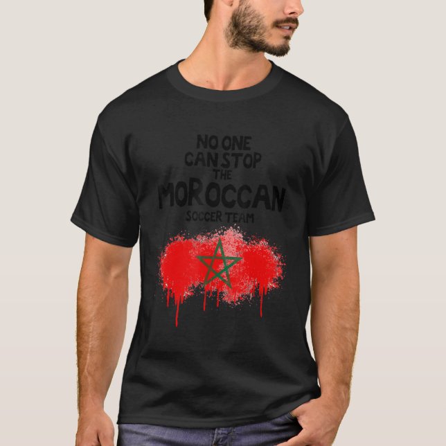 Camiseta Ninguém pode parar a equipe de futebol marroquina  (Frente)
