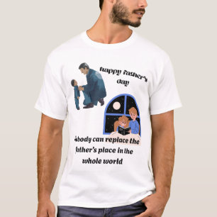 Camiseta Ninguém pode substituir o lugar de um pai - camise