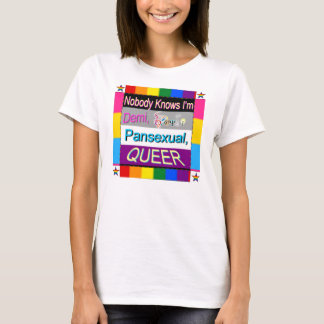 Camiseta Ninguém sabe que eu sou T ESTRANHO Pansexual de