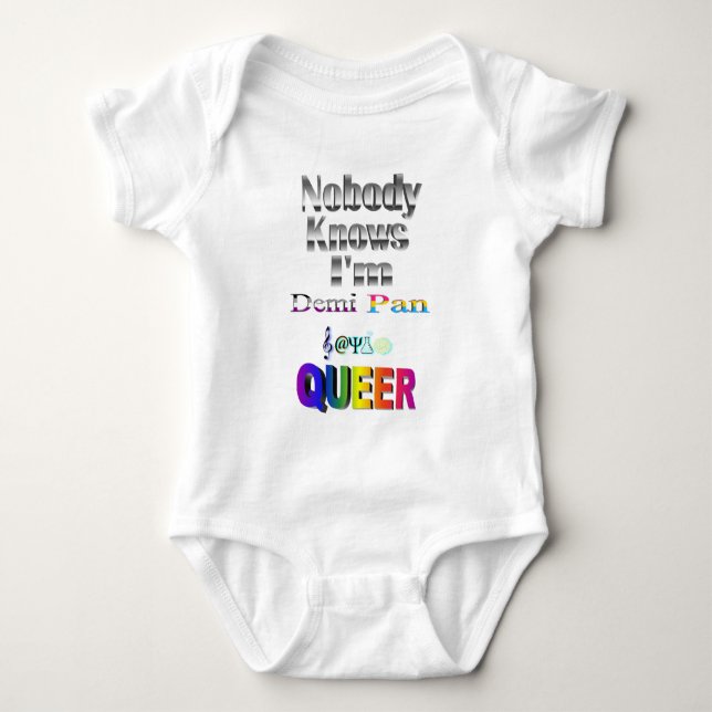 Camiseta Ninguém sabe que sou Demi Pan SM Sapio QUEER (Frente)