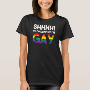 Camiseta Ninguém sabe que sou Gay Lgbt Direitos Gays Pro