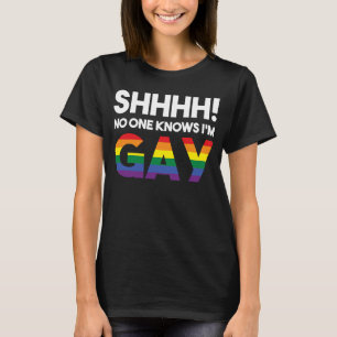 Camiseta Ninguém sabe que sou Gay LGBT Gay Rights Pro Prid