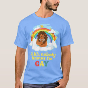 Camiseta Ninguém sabe que sou Gay LGBT Lion Costumado