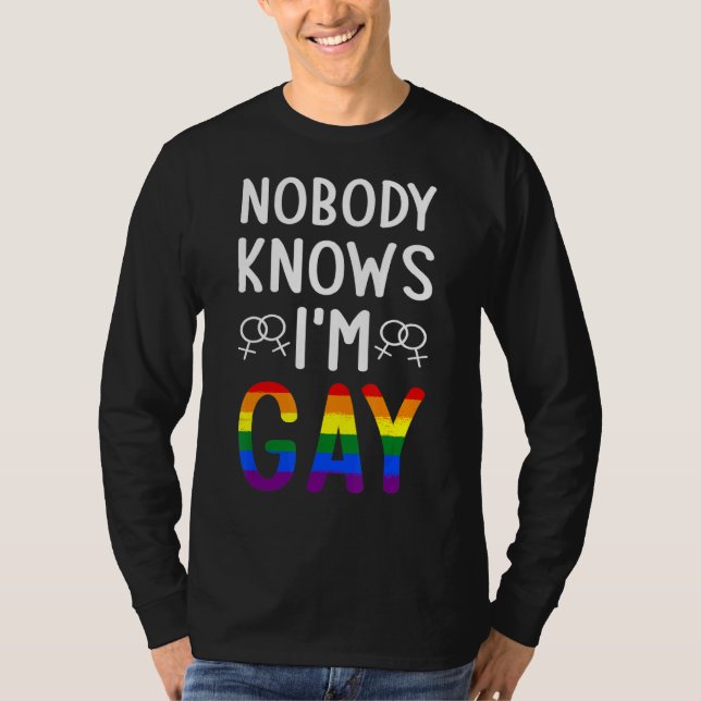 Camiseta Ninguém Sabe Que Sou Gay Lgbtq (Frente)