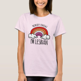 CAMISETA NINGUÉM SABE QUE SOU LESBIANO