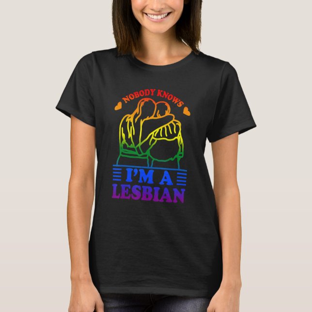 Camiseta Ninguém sabe que sou lésbica (Frente)