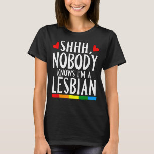 Camiseta Ninguém sabe que sou um Orgulho Lgbt Lésbico Mês S