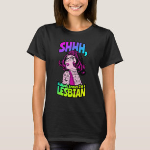 Camiseta Ninguém sabe que sou um Pop tatuado lésbico Lgbtq