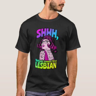 Camiseta Ninguém sabe que sou uma lésbica tatuada Pop art L