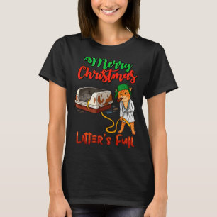Camiseta Ninhadas Natal Alegre Gatos Divertidos Amantes Hol