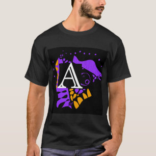Camiseta Ninho de aves - Letra inicial personalizada A