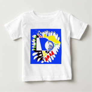 Camiseta Ninho de Pássaro - Branco Azul Real