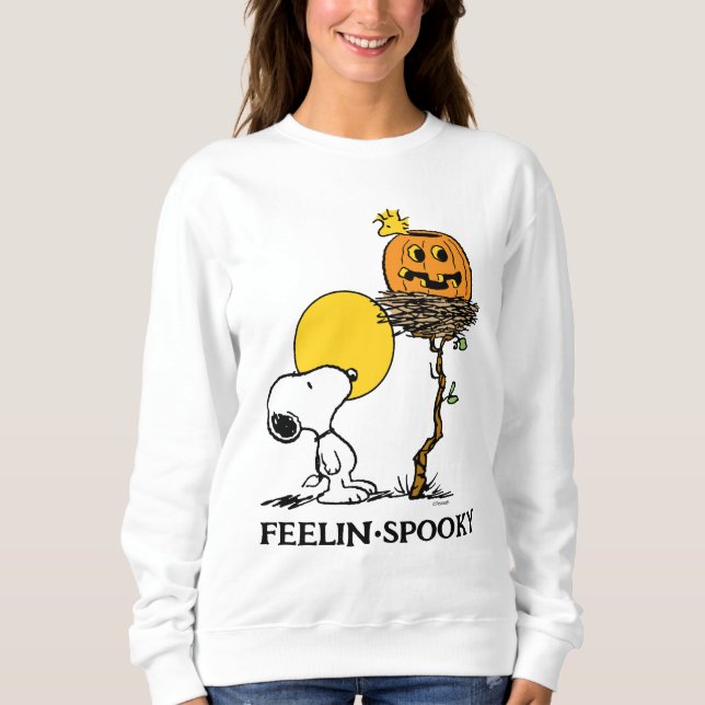 Camiseta Ninho de Snoopy & Woodstock com Jack O' Lanterna (Frente)