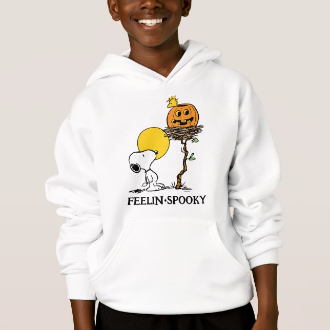 Camiseta Ninho de Snoopy & Woodstock com Jack O' Lanterna (Frente)