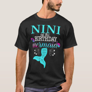 Camiseta Nini Da Família Aniversário Da Sereia