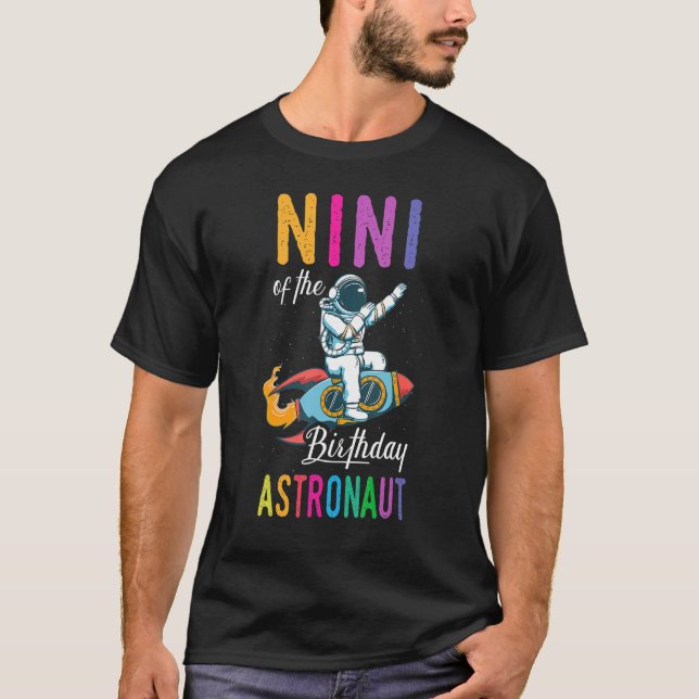 Camiseta Nini Do Astronauta Space Bday Party Ce (Frente)